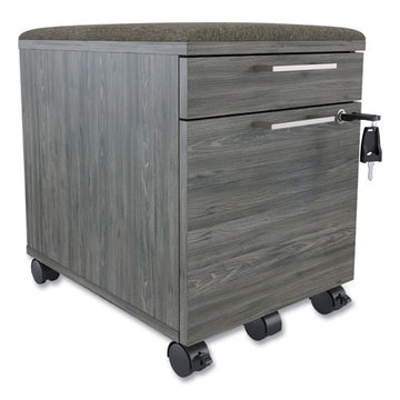 Union & Scale™ Prestige Mobile Pedestal File, Left Or Right, 2-drawers: Box-file, Legal-letter, Gray, 15.6" X 21" X 20.7" freeshipping - TVN Wholesale